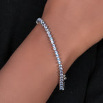 Load image into Gallery viewer, Silver Tanzanite Tennis Bracelet for Women | Gift for Her