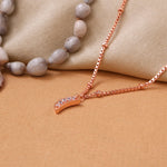 将图像加载到图库查看器中, Rose gold plating Moon Anklet with Cubic Zirconia | Women's Jewelry Gift