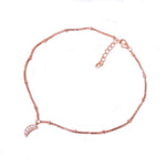 将图像加载到图库查看器中, Rose gold plating Moon Anklet with Cubic Zirconia | Women's Jewelry Gift