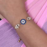 Load image into Gallery viewer, gold plating Hamsa Hand & Evil Eye Bracelet for Women | Protection Jewelry