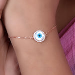 Load image into Gallery viewer, Rose gold plating Evil Eye Bracelet for Women | Protection Jewelry