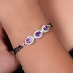 Load image into Gallery viewer, 925 Silver Amethyst Bead Bracelet for Women | Gift Jewelry