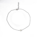 Load image into Gallery viewer, Silver Pearl Anklet for Women | Delicate Foot Jewelry Gift