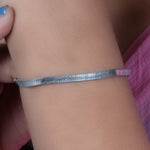 Load image into Gallery viewer, Silver Herringbone Chain Bracelet for Women | Everyday Jewelry