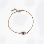 将图像加载到图库查看器中, Rose gold plating Evil Eye Bracelet for Women | Protection Jewelry Gift