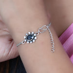 Load image into Gallery viewer, 925 Silver Black Gemstone Bracelet for Women | Daily Wear