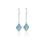 Load image into Gallery viewer, Pendientes colgantes de plata 925 con piedras preciosas azules para mujer | Regalo