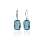 将图像加载到图库查看器中, Silver Blue Topaz Drop Earrings for Women | Daily Wear Jewelry