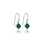将图像加载到图库查看器中, 925 Silver Emerald Green Stone Earrings for Women | Gift