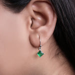 将图像加载到图库查看器中, 925 Silver Emerald Green Stone Earrings for Women | Gift