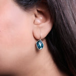 将图像加载到图库查看器中, 925 Silver Blue Gemstone Drop Earrings for Women | Gift| High Polish