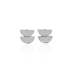 将图像加载到图库查看器中, Silver Geometric Drop Earrings for Women | Modern Jewelry