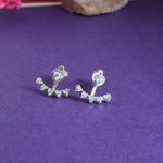 将图像加载到图库查看器中, 925 Silver Heart Stud Earrings with Cubic Zirconia for Women