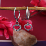 将图像加载到图库查看器中, 925 Silver Heart Hoop Earrings for Women | Dainty Jewelry