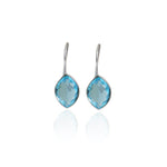 将图像加载到图库查看器中, Silver Blue Topaz Drop Earrings for Women | Gemstone Jewelry