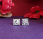 将图像加载到图库查看器中, 925 Silver Cubic Zirconia Square Stud Earrings | Women's Gift