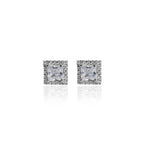 将图像加载到图库查看器中, 925 Silver Cubic Zirconia Square Stud Earrings | Women's Gift