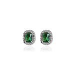 将图像加载到图库查看器中, Emerald Stud Earrings for Women | 925 Silver Cubic Zirconia