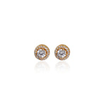 Load image into Gallery viewer, gold plating Stud Earrings with Cubic Zirconia | Women's Jewelry Gift