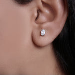 将图像加载到图库查看器中, Silver Oval Stud Earrings for Women | Daily Wear | Gift