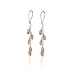 将图像加载到图库查看器中, Silver Dangle Earrings with Brown Gemstones for Women | Gift