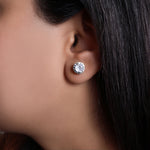 将图像加载到图库查看器中, 925 Silver Cubic Zirconia Stud Earrings | Women's Daily Wear