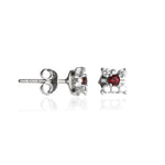 将图像加载到图库查看器中, 925 Silver Red Gemstone Stud Earrings for Women | Gift