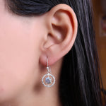 将图像加载到图库查看器中, 925 Silver Labradorite Earrings for Women | Dangle Earrings