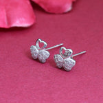 Load image into Gallery viewer, 925 Silver Cubic Zirconia Clover Stud Earrings for Women | Gift