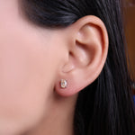 Load image into Gallery viewer, Pendientes de plata con piedra de melocotón | Regalo de joyería para mujer