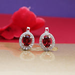将图像加载到图库查看器中, 925 Silver Ruby Stud Earrings for Women | Gift Jewelry