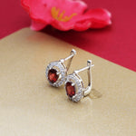 将图像加载到图库查看器中, 925 Silver Ruby Stud Earrings for Women | Gift Jewelry