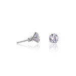 将图像加载到图库查看器中, Silver Stud Earrings with Clear Cubic Zirconia | Women's Jewelry Gift