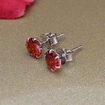 Load image into Gallery viewer, Pendientes de plata con rubí rojo | Joyas con piedras preciosas para mujer