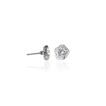将图像加载到图库查看器中, 925 Silver Flower Stud Earrings | Diamond-Cut | Women's Gift