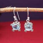将图像加载到图库查看器中, 925 Silver Blue Topaz Earrings | Dangle Drop for Women