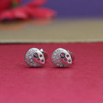 将图像加载到图库查看器中, 925 Silver Moon & Star Stud Earrings | Cubic Zirconia Gift