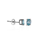 将图像加载到图库查看器中, 925 Silver Blue Topaz Stud Earrings for Women | Gift Jewelry