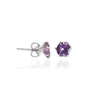 将图像加载到图库查看器中, 925 Silver Purple Stud Earrings for Women | Gift Jewelry
