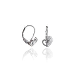 将图像加载到图库查看器中, 925 Silver Heart Leverback Earrings for Women | Daily Wear Gift