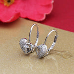 将图像加载到图库查看器中, 925 Silver Heart Leverback Earrings for Women | Daily Wear Gift