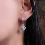 将图像加载到图库查看器中, Silver Leaf Earrings with Cubic Zirconia | Women's Jewelry Gift