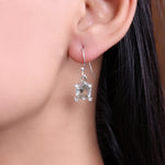 将图像加载到图库查看器中, Silver Smoky Quartz Drop Earrings for Women | Dangle Earrings