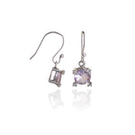 将图像加载到图库查看器中, Silver Amethyst Dangle Earrings for Women | Gemstone Jewelry