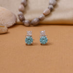 将图像加载到图库查看器中, Silver Aquamarine Stud Earrings for Women | Gift Jewelry
