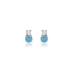 Load image into Gallery viewer, Silver Aquamarine Stud Earrings for Women | Gift Jewelry