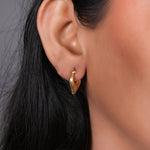 将图像加载到图库查看器中, gold plating Teardrop Hoop Earrings for Women | Daily Wear | Gift