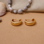 Load image into Gallery viewer, Gold Textured Rectangular Earrings for Women | Daily Wear