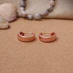 Load image into Gallery viewer, Rose gold plating Textured Hoop Earrings for Women | Daily Wear