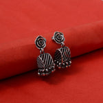 将图像加载到图库查看器中, 925 Silver Rose Jhumka Earrings | Women's Indian Jewelry